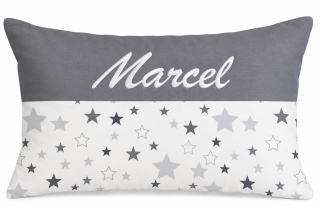 Poduszka z imieniem dla dziecka 60×40 cm – Marcel, personalizowana